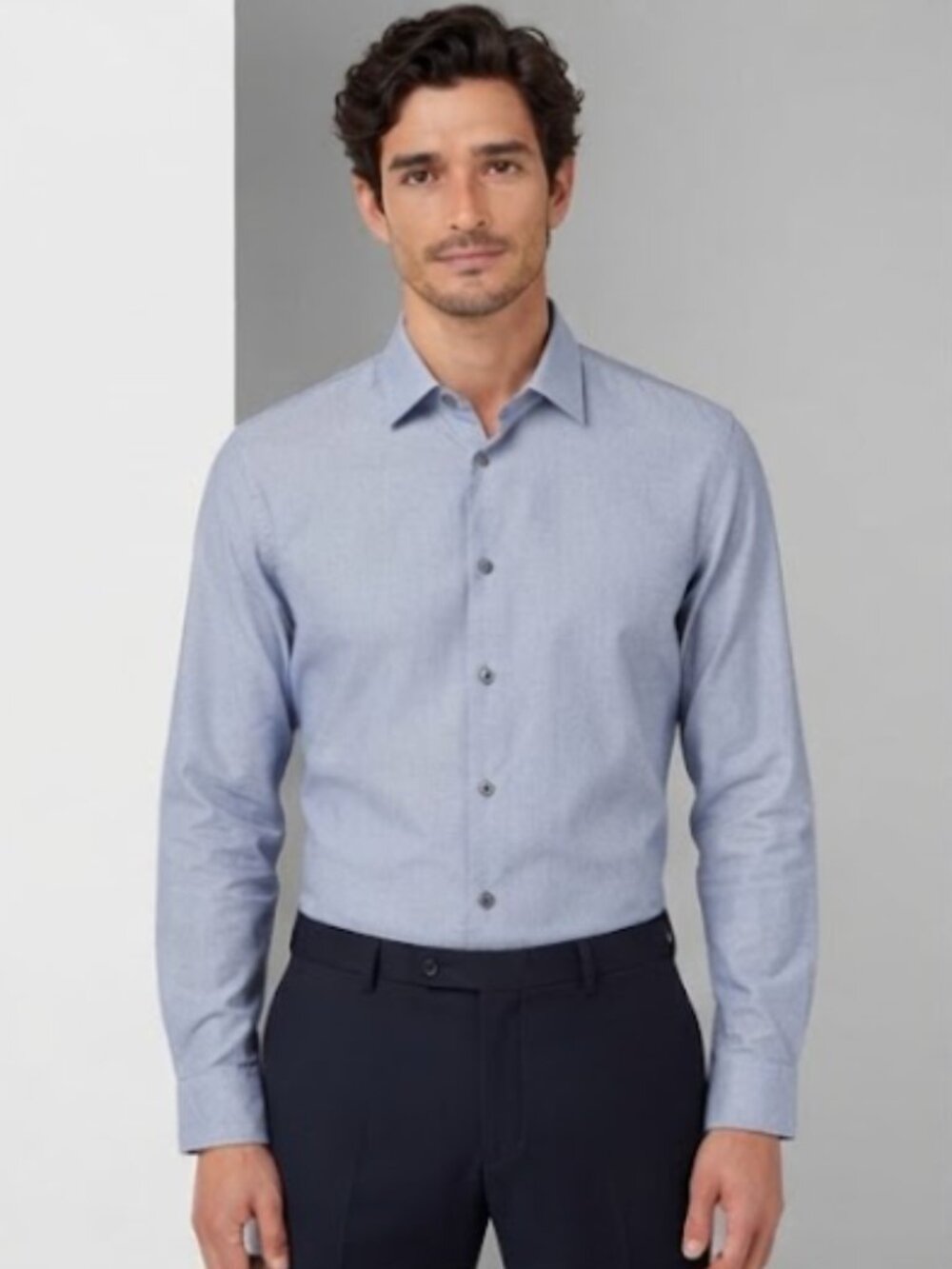 Paul Smith London Made in Italy Blue Slim Fit Dress Shirt Size 17.5 / 44